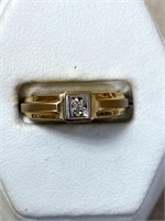Brand New 10KT Gold Diamond Ring Size 6