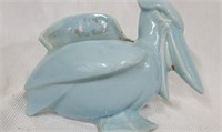 Antique blue Nelson-McCoy pelican vase