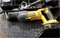 DeWalt 18V cordless Sawzall, drill, flashlight,