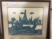 Framed Oriental Picture