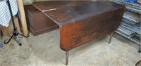Antique Dark Wooden Drop Leaf Table