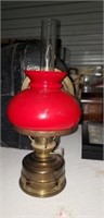 Antique red oil lamp kosmos Brenner
