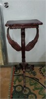 Beautiful Wood Carved Mahogany Plant Stand