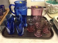 (2) Vintage Water Pitcher Sets