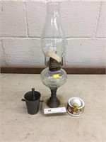 Fluid Lamp w/Marble Base & (2) Mortar/Pestles