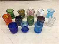 Assorted Art Glass Toothpick Holders