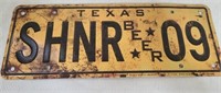 Vintage texas license plate