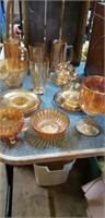 Estate lot of 14 pieces carnival Glass
