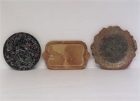 3 Handmade Platters by Cindy Frenzel