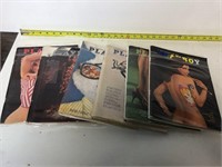 Set of 6 Vintage 1960s Playboys