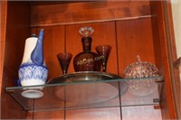 Tea Pot & Cup; Decanter & Stems; Apple Bowl