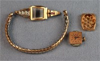 Ladies' 14K Rose Gold + Ruby, Diamond Wrist Watch