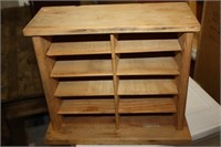 Small Wood Organizer 12.5 x 5.5 x 11H