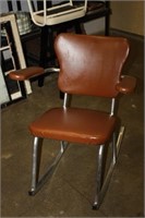 Custom Made Chrome & Leather Rocking Chair