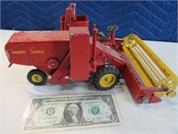 Early Red Massey Harris 12" Metal Farm Toy Tractor