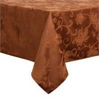 Autumn Vine 60" x 104" Fabric Damask Tablecloth