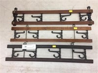 (3) Vintage Wall Hanging Clothes Racks