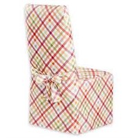 Autumn Gingham Chair Cover, Fits Most Armless