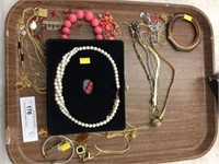 Tray Assorted Costume Jewelry