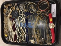 Tray Assorted Costume Jewelry