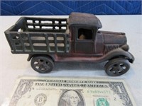 Antique 7" Cast Iron WagonBack Toy Truck