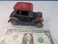 Antique 5" Cast Iron ARCADE Car Toy