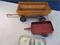 Lot (2) Early Tractor Trailer Tin/Metal Attachment
