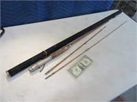 Antique C.H.H. 80" Cane Fishing Fly Pole 3piece