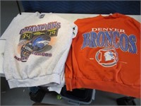 Lot (2) Broncos NFL Sweatshirts