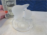 Glass POLAR BEAR Candle PartyLite Holder Figure