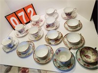vintage tea cup and saucer collection
