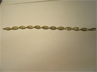 10kt Gold 6.5" Thin Open Cut Bracelet 3.4g