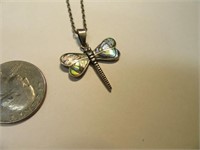 .925 DragonFly Pendant and Necklace Jewelry