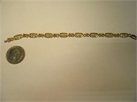 10kt Gold 7" OpenCut Bracelet MOM 5g