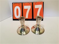 Newport Sterling candle holders large