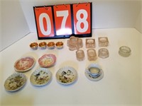 salt dips and miniature saucers