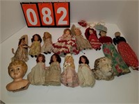dolls porcelain Metal doll head and more