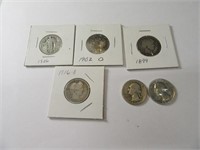 Lot (6) asst Silver Quarters *invest*