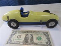 Vintage Poly WindUp Race Car Toy working