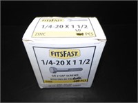 New 100pc Fitfast 1/4-20X1 1/2 Grade 2 Cap Screws