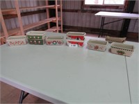 Lot of 8 Small Christmas Ceramic Loaf