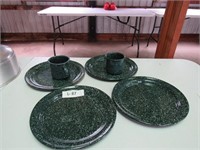 Green Granite Ware Set