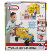 BNIB - Waffle Blocks Vehicle- School Bus by Little