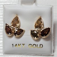 $4495 14K  Diamond(2.1ct) Earrings