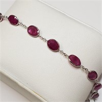 $4715 14K  Burmese Ruby(12.4ct) Bracelet