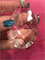 2 Large Heavy Chandelier Crystals