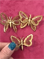 Gold Metal Butterfly Pins