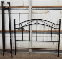 Black Metal Headboard & Bed Frame