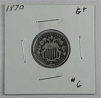 1870  Shield Nickel  G+