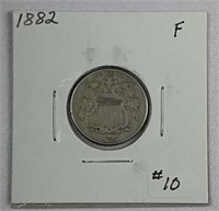 1882  Shield Nickel  F